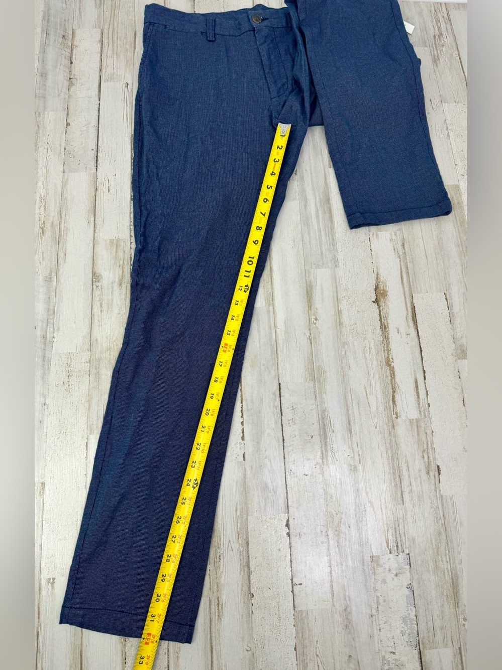 Old Navy Ultimate Slim Built-In Flex Chino Pants Mens 34x32 Blue Stretch Casual - Picture 8 of 11